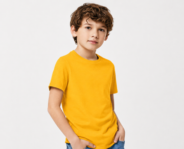 Yellow plain T-shirt-PT002