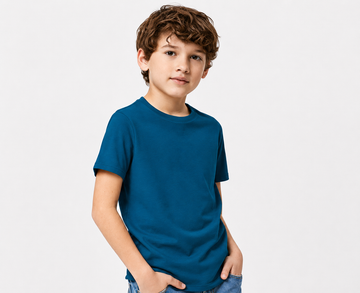Petrolum Blue plain T-shirt-PT006