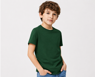 Bottle Green plain T-shirt-PT011